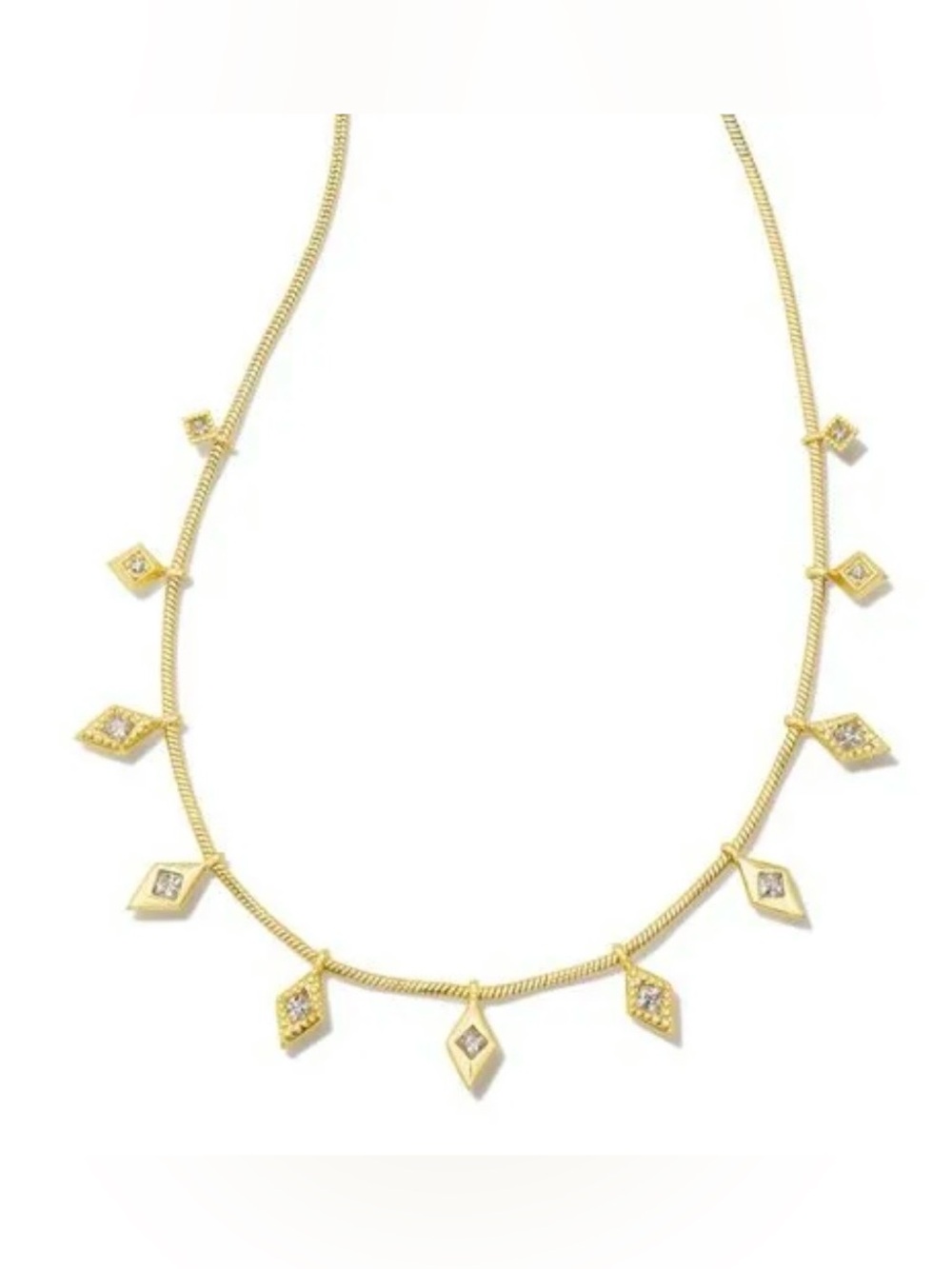 NWT Kendra Scott Gold Crystal-Accent Multi-Drop Necklace